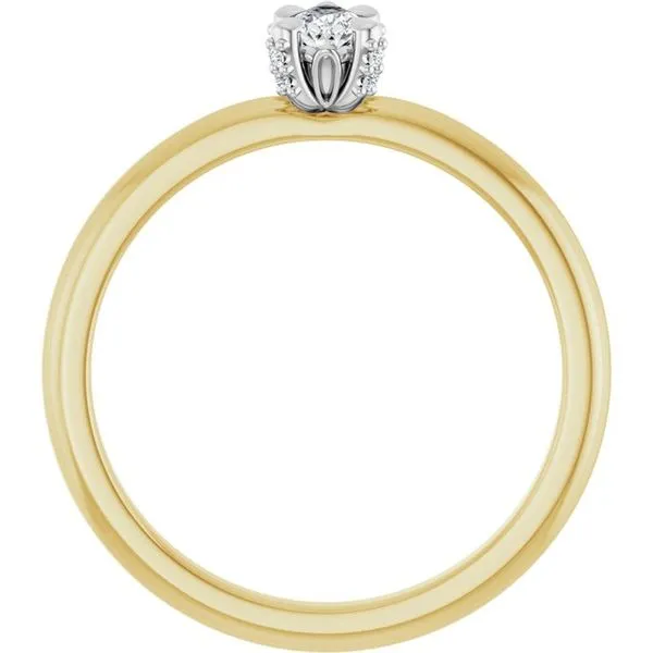 Claw-Prong Accented Engagement Ring Image 2 Austin's Fine Diamonds & Jewelry Lyndhurst, NJ