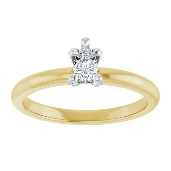 Claw-Prong Accented Engagement Ring Image 3 Austin's Fine Diamonds & Jewelry Lyndhurst, NJ
