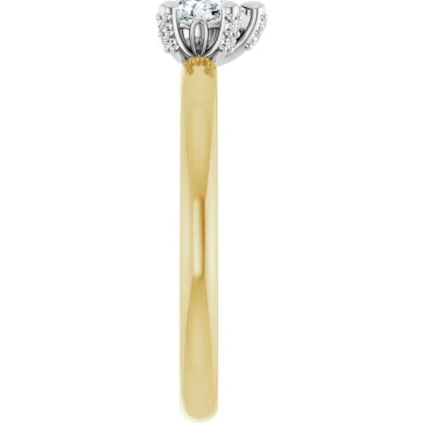 Claw-Prong Accented Engagement Ring Image 4 Austin's Fine Diamonds & Jewelry Lyndhurst, NJ