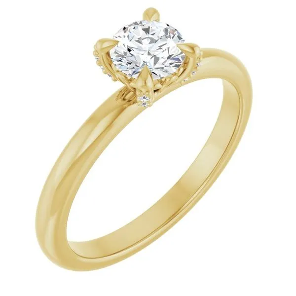 Claw-Prong Accented Engagement Ring Don's Jewelry & Design Washington, IA
