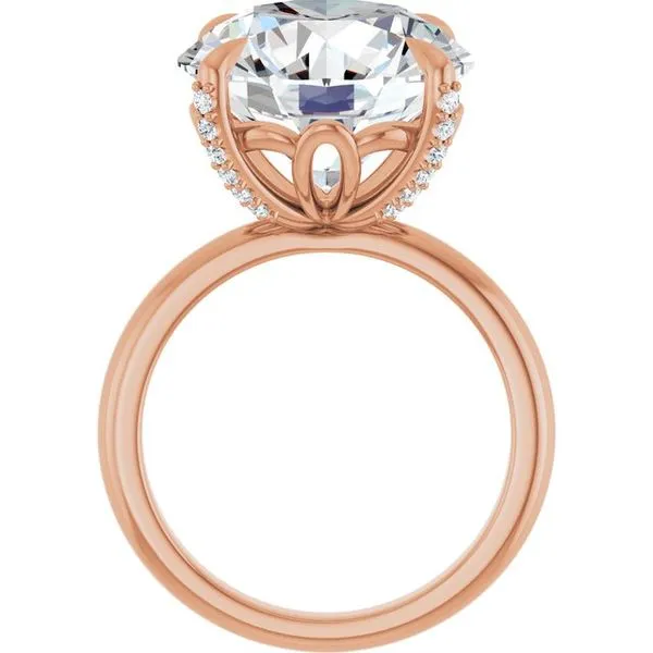 Claw-Prong Accented Engagement Ring Image 2 Don's Jewelry & Design Washington, IA