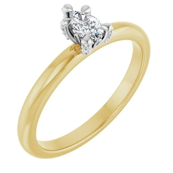 Claw-Prong Accented Engagement Ring