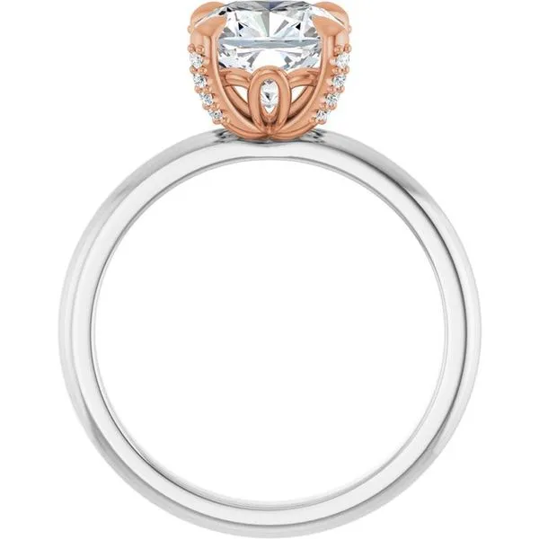 Claw-Prong Accented Engagement Ring Image 2 The Jewelry Source El Segundo, CA
