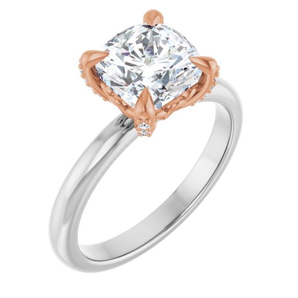 Claw-Prong Accented Engagement Ring