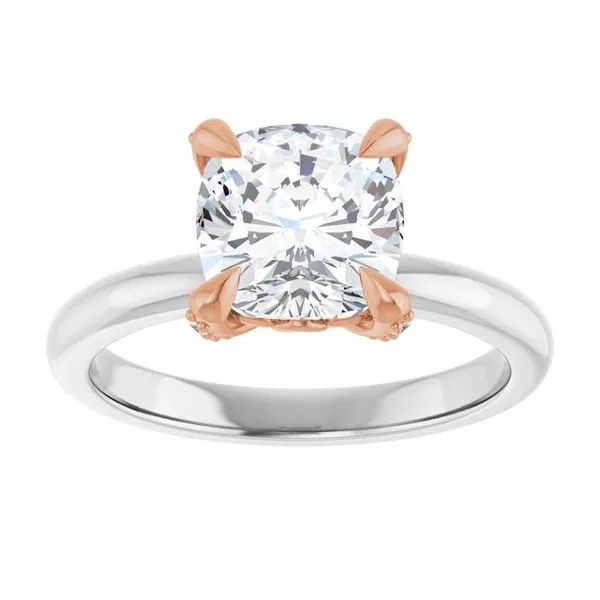 Claw-Prong Accented Engagement Ring Image 3 Raleigh Diamond Fine Jewelry Raleigh, NC