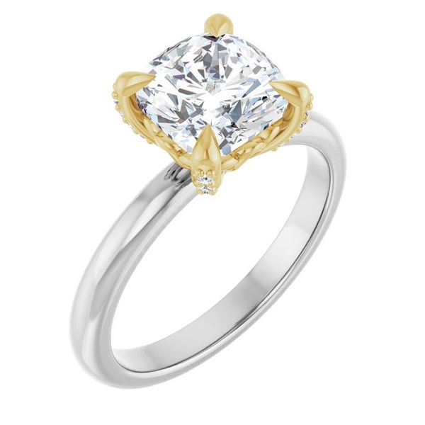 Claw-Prong Accented Engagement Ring