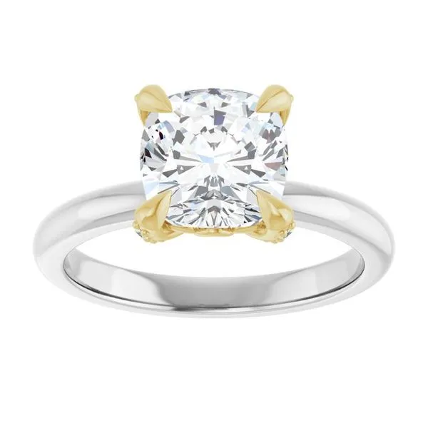 Claw-Prong Accented Engagement Ring Image 3 Northwood Jewelers Northwood, OH