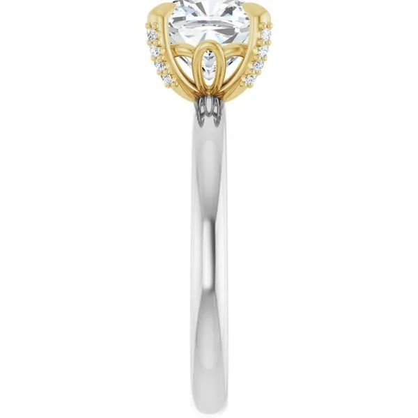 Claw-Prong Accented Engagement Ring Image 4 Northwood Jewelers Northwood, OH