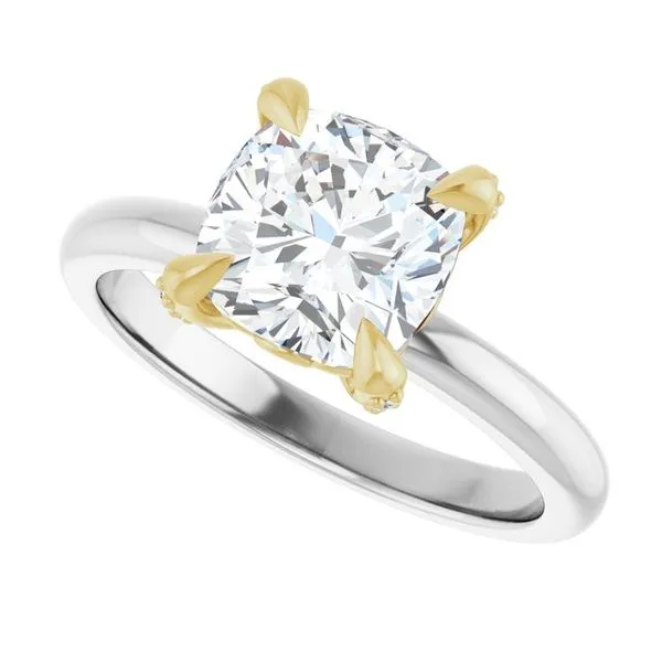 Claw-Prong Accented Engagement Ring Image 5 Austin's Fine Diamonds & Jewelry Lyndhurst, NJ
