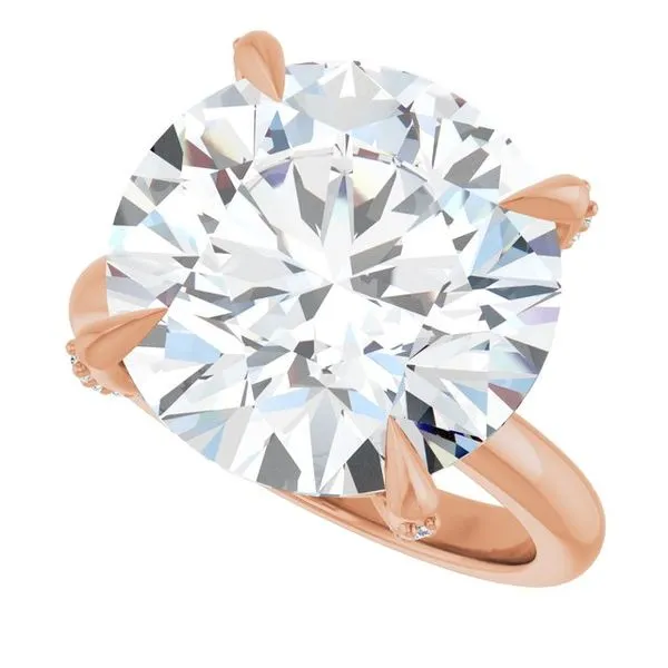 Claw-Prong Accented Engagement Ring Image 5 Banks Jewelers Burnsville, NC