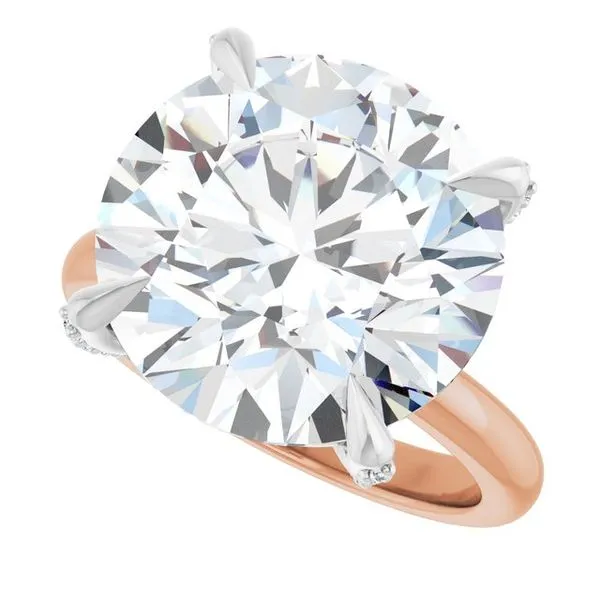 Claw-Prong Accented Engagement Ring Image 5 J. Thomas Jewelers Rochester Hills, MI