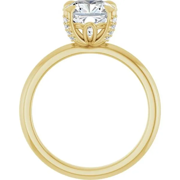 Claw-Prong Accented Engagement Ring Image 2 J. West Jewelers Round Rock, TX