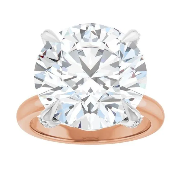 Claw-Prong Accented Engagement Ring Image 3 Northwood Jewelers Northwood, OH