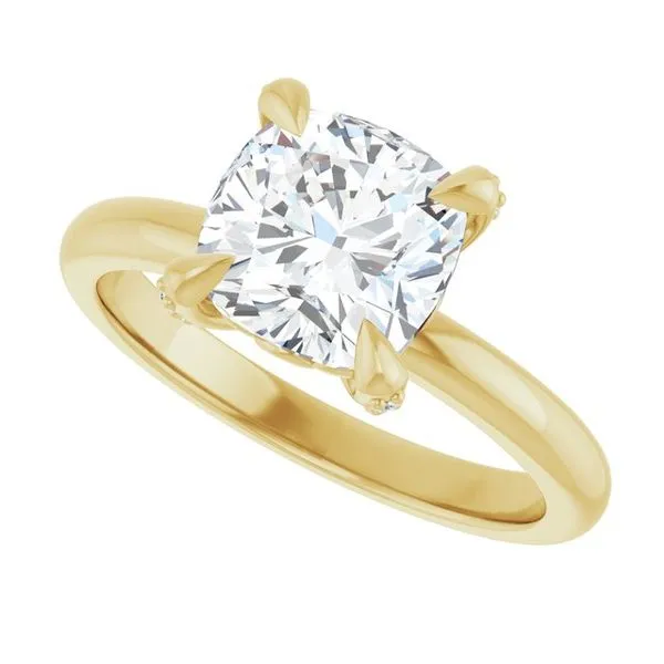 Claw-Prong Accented Engagement Ring Image 5 Michael Szwed Jewelers Longmeadow, MA