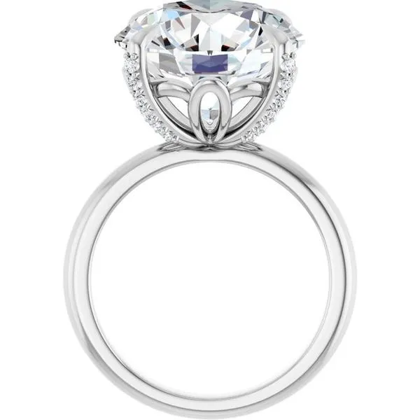 Claw-Prong Accented Engagement Ring Image 2 Futer Bros Jewelers York, PA