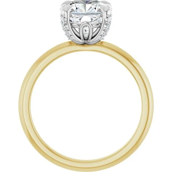 Claw-Prong Accented Engagement Ring Image 2 The Jewelry Source El Segundo, CA