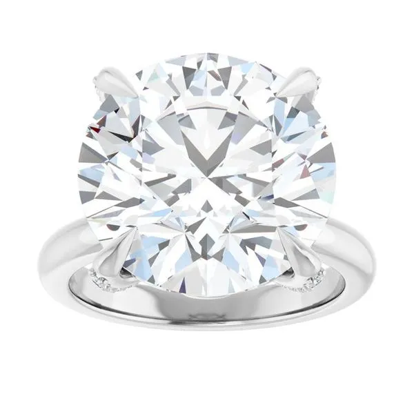 Claw-Prong Accented Engagement Ring Image 3 Clater Jewelers Louisville, KY