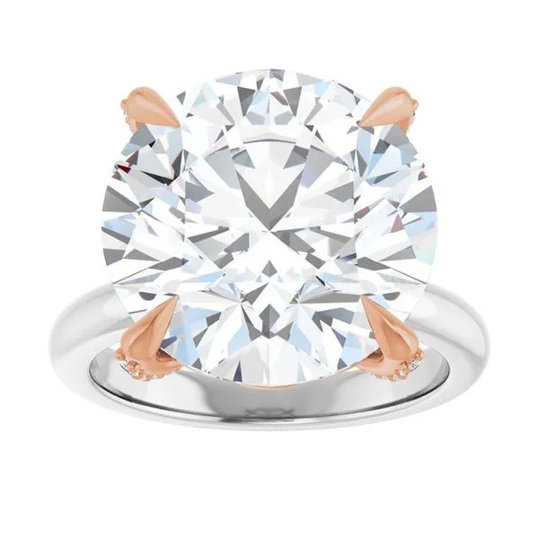 Claw-Prong Accented Engagement Ring Image 3 J. West Jewelers Round Rock, TX