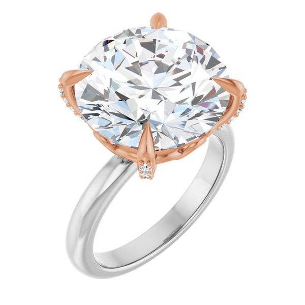 Claw-Prong Accented Engagement Ring