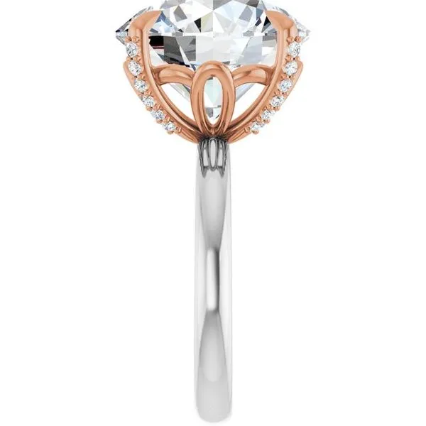Claw-Prong Accented Engagement Ring Image 4 Arezzo Jewelers Elmwood Park, IL