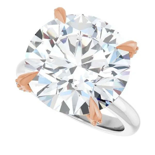 Claw-Prong Accented Engagement Ring Image 5 Futer Bros Jewelers York, PA