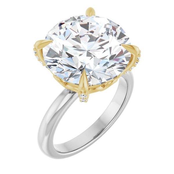 Claw-Prong Accented Engagement Ring