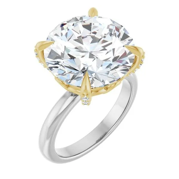 Claw-Prong Accented Engagement Ring