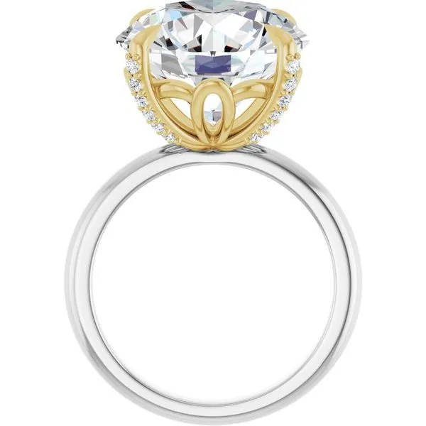 Claw-Prong Accented Engagement Ring Image 2 Michael Szwed Jewelers Longmeadow, MA