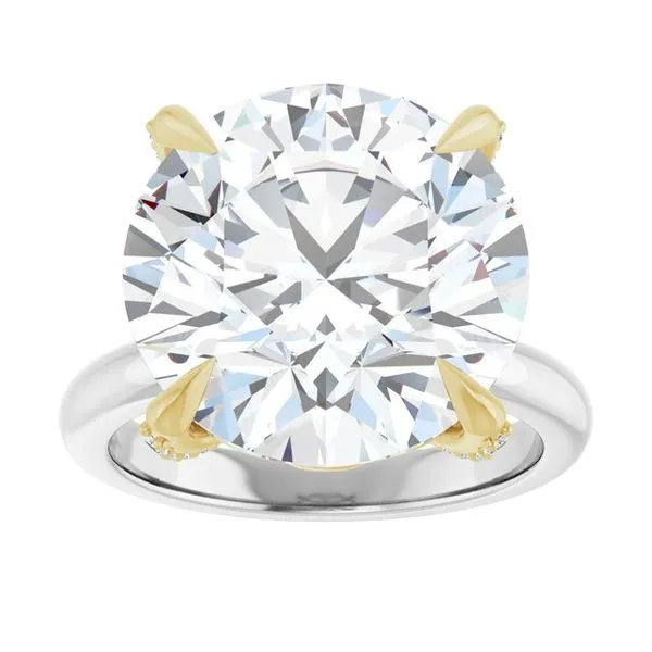 Claw-Prong Accented Engagement Ring Image 3 Austin's Fine Diamonds & Jewelry Lyndhurst, NJ