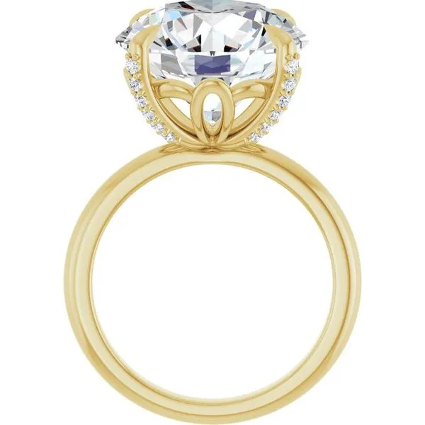 Claw-Prong Accented Engagement Ring Image 2 Don's Jewelry & Design Washington, IA