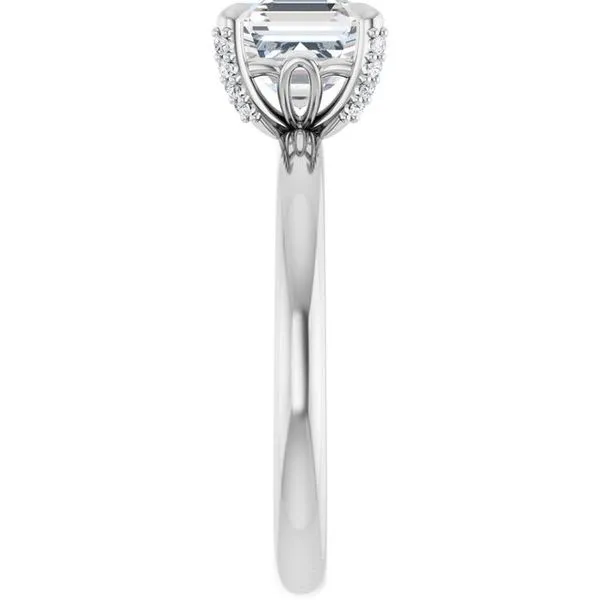 Claw-Prong Accented Engagement Ring Image 4 Northwood Jewelers Northwood, OH