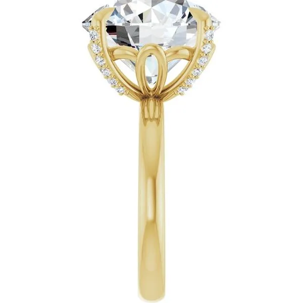 Claw-Prong Accented Engagement Ring Image 4 JF Jones Jewelers Rochester, NY