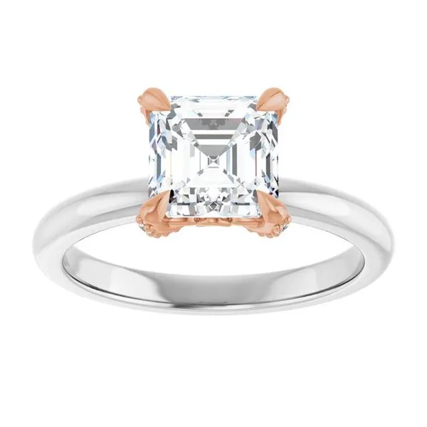 Claw-Prong Accented Engagement Ring Image 3 Natale Jewelers Sewell, NJ