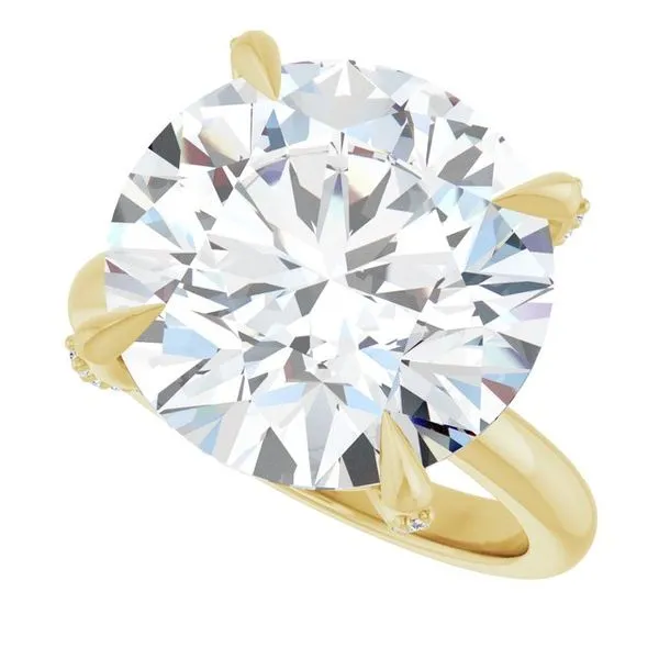 Claw-Prong Accented Engagement Ring Image 5 Morin Jewelers Southbridge, MA