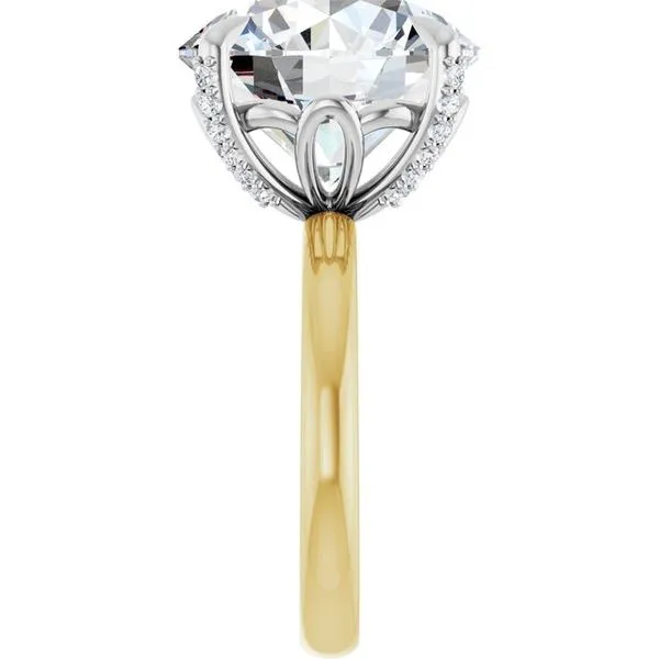 Claw-Prong Accented Engagement Ring Image 4 Raleigh Diamond Fine Jewelry Raleigh, NC