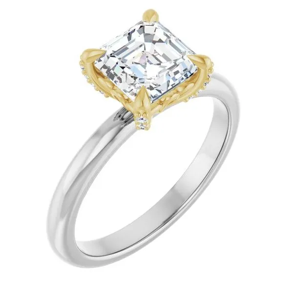 Claw-Prong Accented Engagement Ring