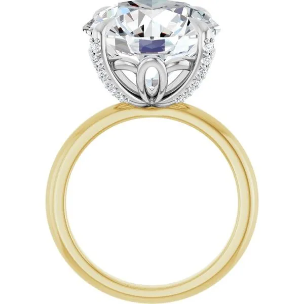 Claw-Prong Accented Engagement Ring Image 2 J. West Jewelers Round Rock, TX