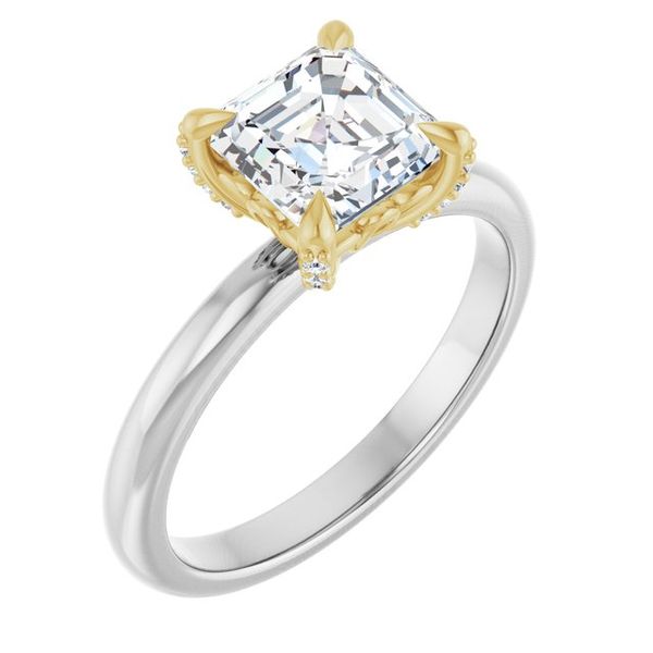 Claw-Prong Accented Engagement Ring