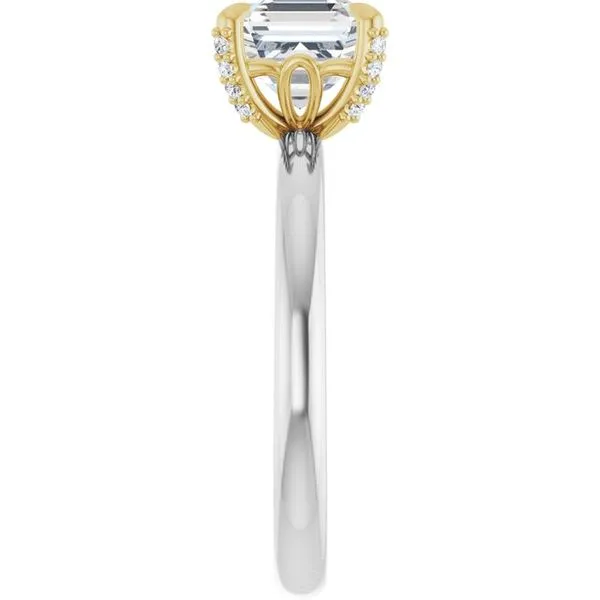 Claw-Prong Accented Engagement Ring Image 4 JF Jones Jewelers Rochester, NY