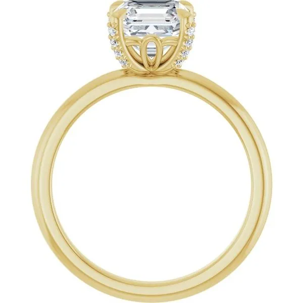 Claw-Prong Accented Engagement Ring Image 2 The Jewelry Source El Segundo, CA