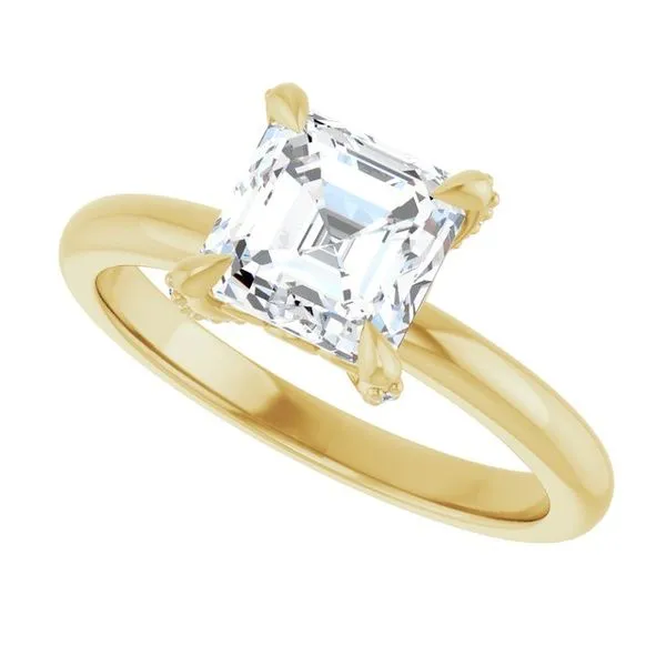 Claw-Prong Accented Engagement Ring Image 5 Clater Jewelers Louisville, KY