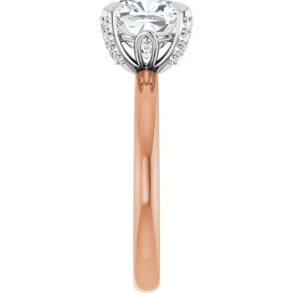 Claw-Prong Accented Engagement Ring Image 4 Natale Jewelers Sewell, NJ