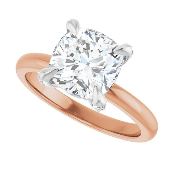 Claw-Prong Accented Engagement Ring Image 5 JF Jones Jewelers Rochester, NY