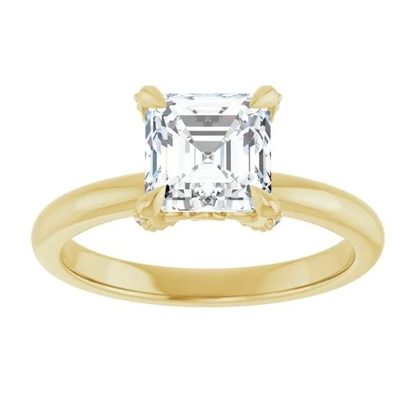 Claw-Prong Accented Engagement Ring Image 3 JF Jones Jewelers Rochester, NY