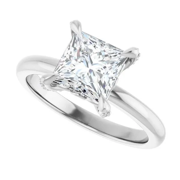 Claw-Prong Accented Engagement Ring Image 5 Clater Jewelers Louisville, KY