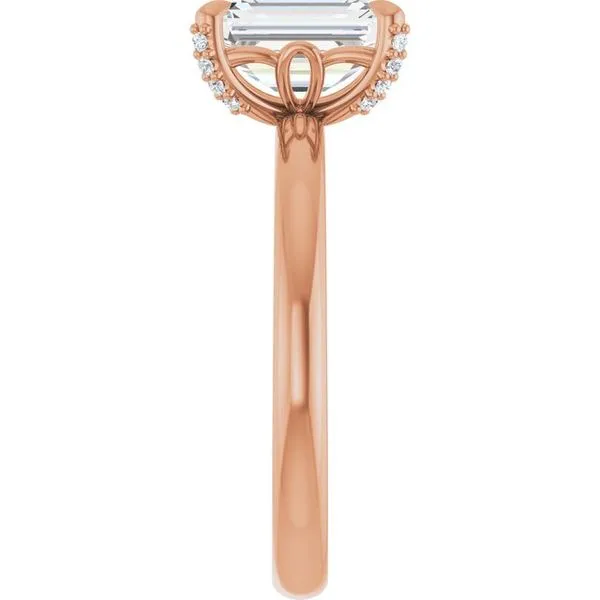 Claw-Prong Accented Engagement Ring Image 4 Vulcan's Forge LLC KANSAS CITY, MO