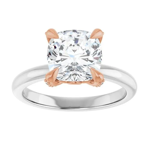 Claw-Prong Accented Engagement Ring Image 3 Arezzo Jewelers Elmwood Park, IL