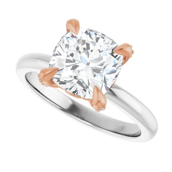 Claw-Prong Accented Engagement Ring Image 5 Arezzo Jewelers Elmwood Park, IL