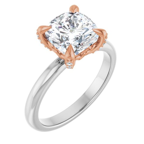 Claw-Prong Accented Engagement Ring