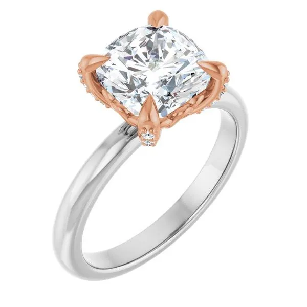 Claw-Prong Accented Engagement Ring